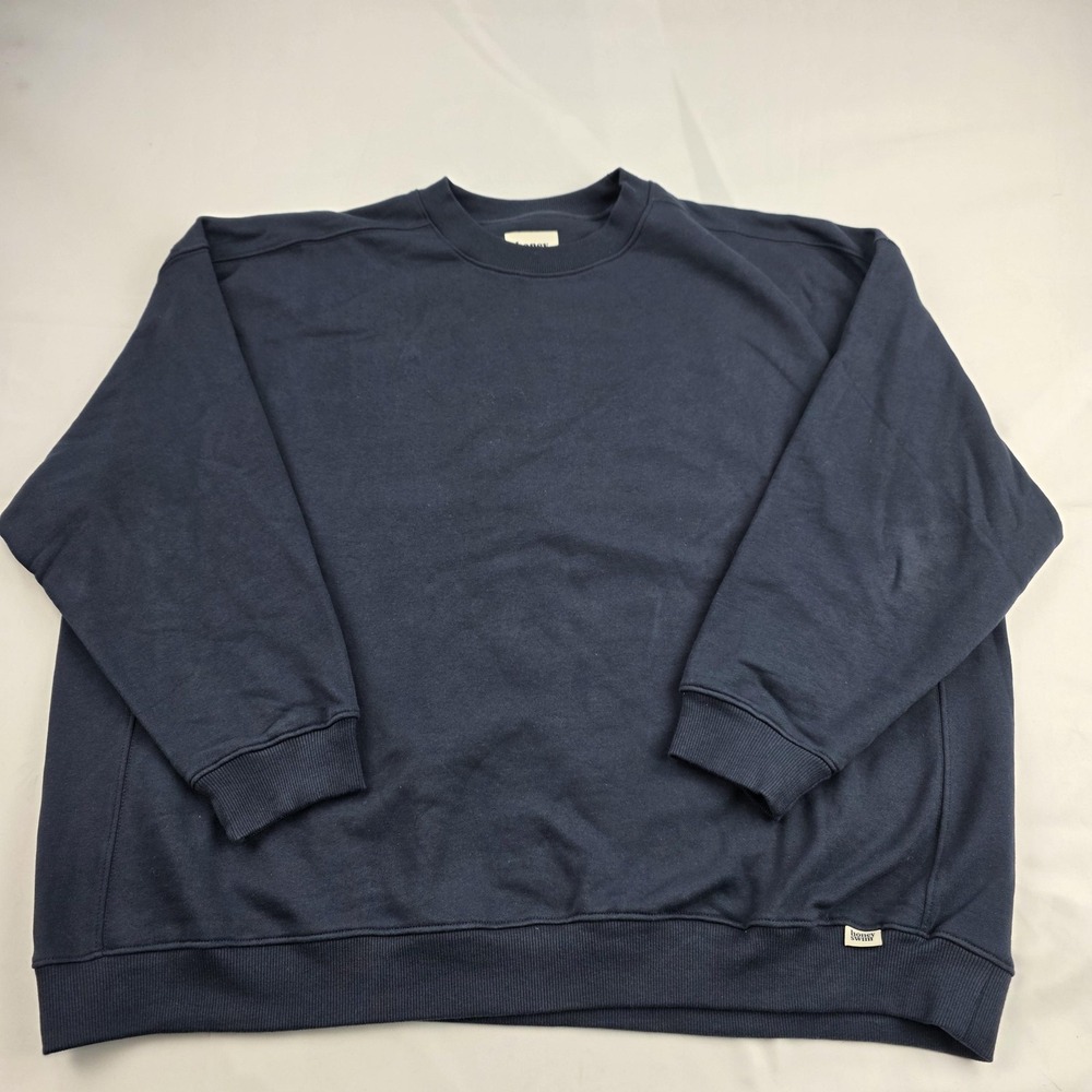 Honey Swim Sweatshirt Womens S/M Blue Crewneck Logo Jersey Relaxed Fit